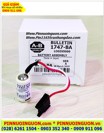 Allen Bradley AB 1747-BA; Pin nuôi nguồn Allen Bradley AB 1747-BA lithium 3v 850mAh, Xuất xứ Nhật 